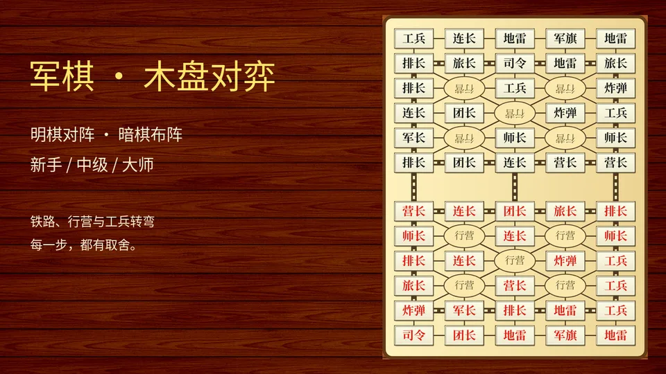 军棋 · 木盘对弈