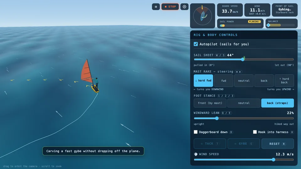 Windsurf Simulator / 帆板模拟器 · 截图 1