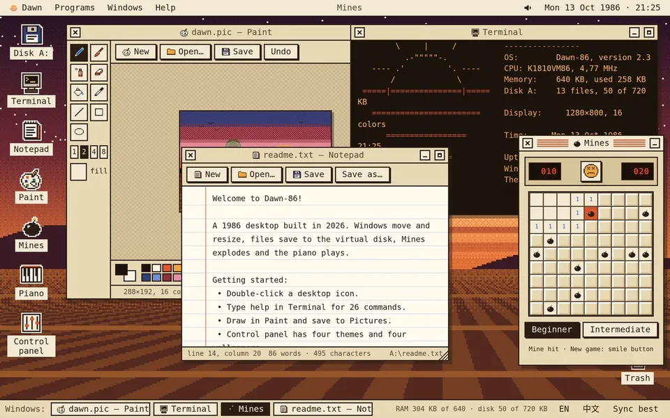Retro OS · 复古桌面 · 截图 3